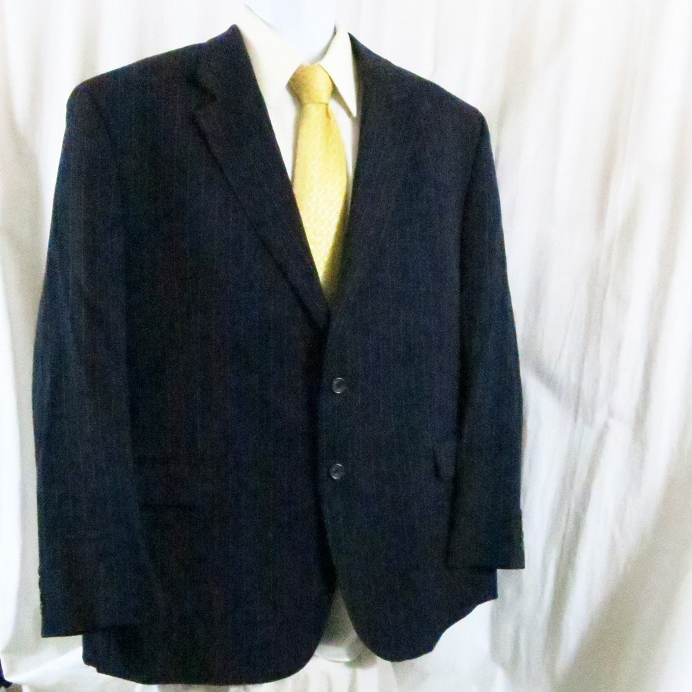 Chaps Blazer 48R Wool 2 Button Stripes